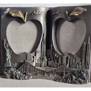Silver I ❤️New York Double Picture Frame